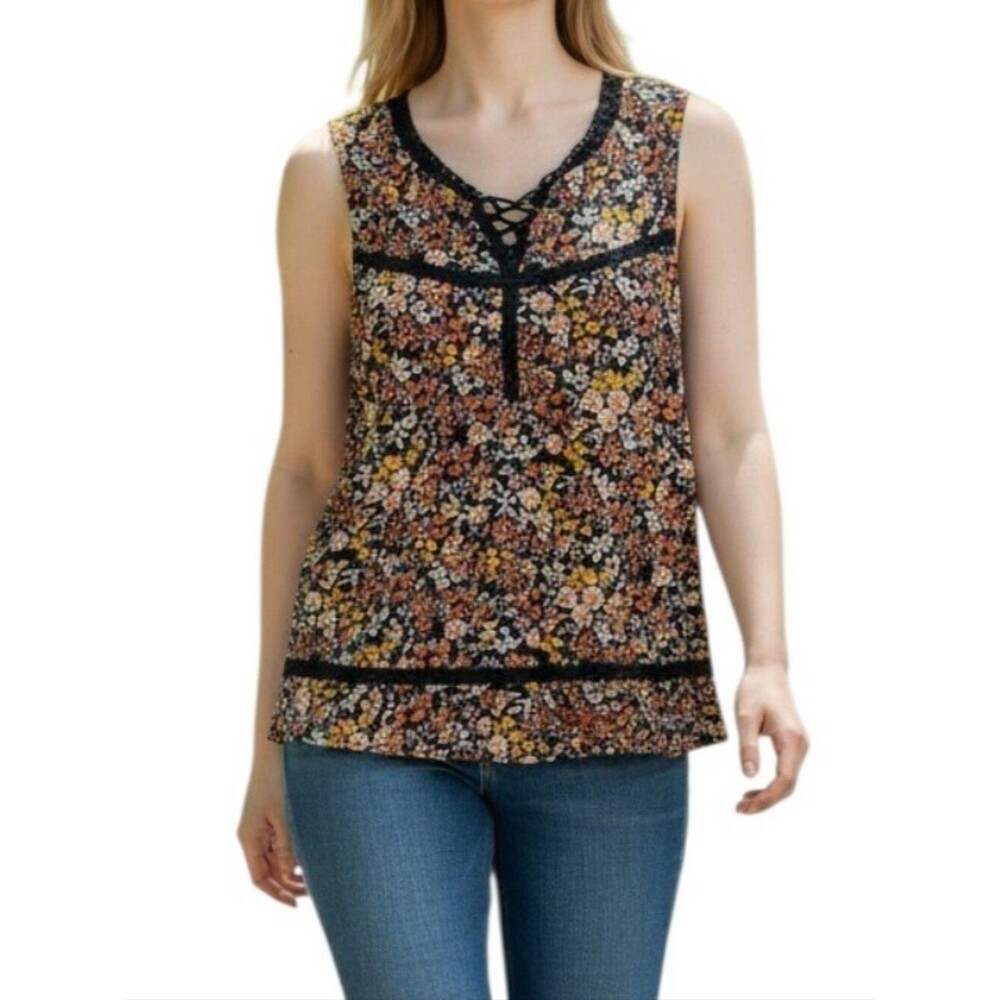 Lucky Brand Boho Tank Top Blouse